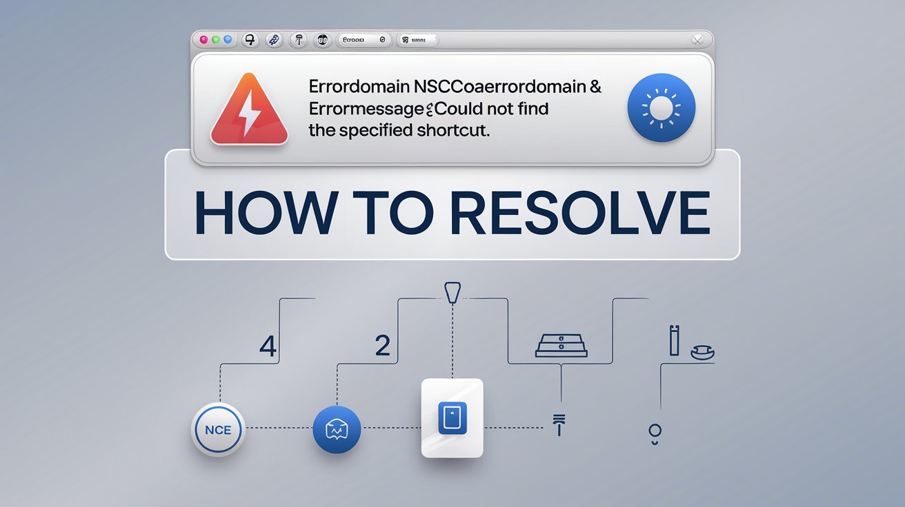 nscocoaerrordomain&errormessage=could not find the specified shortcut